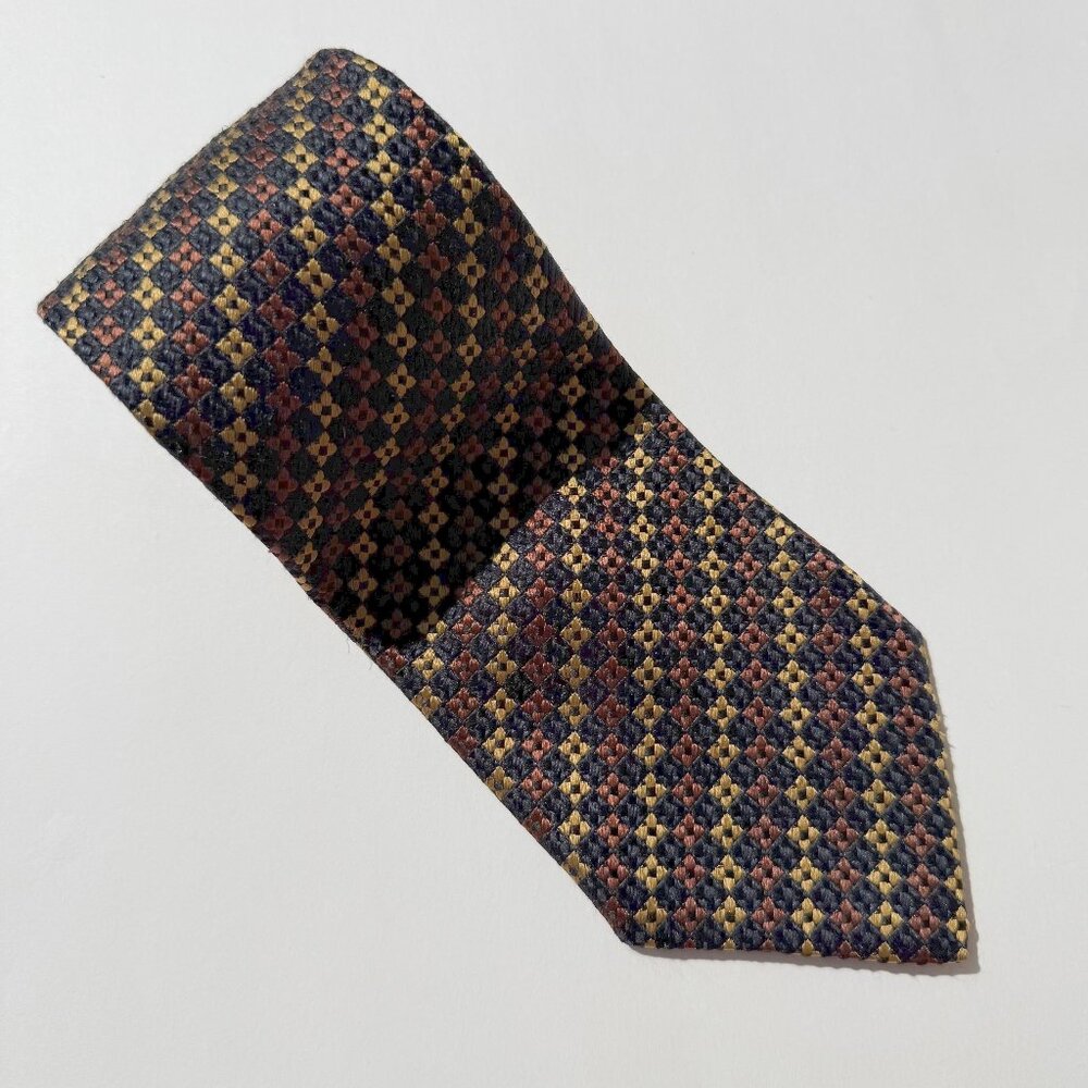 Ermenegildo Zegna Harry Rosen Vintage Gold Print Tie